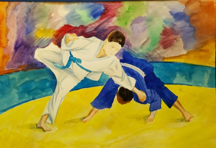 Дзюдо живопись