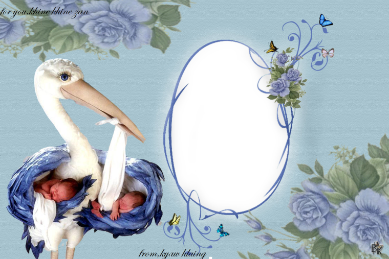 Рамка с аистом