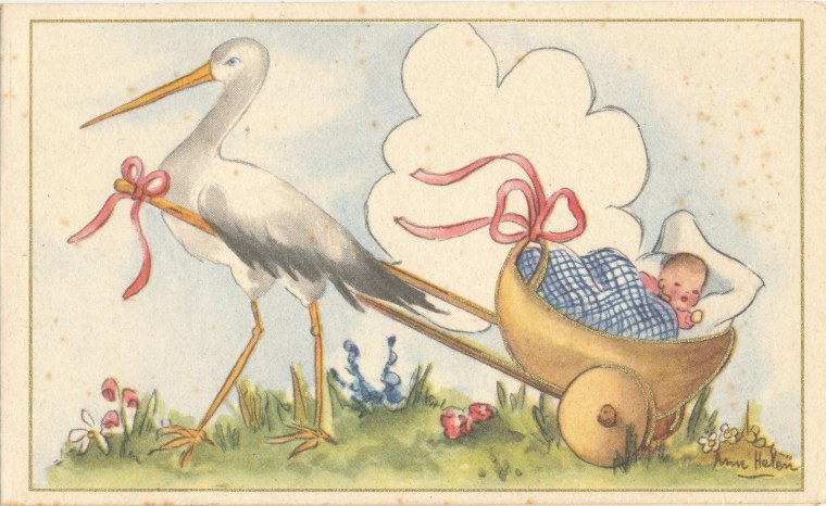 Картина Аист с младенцем