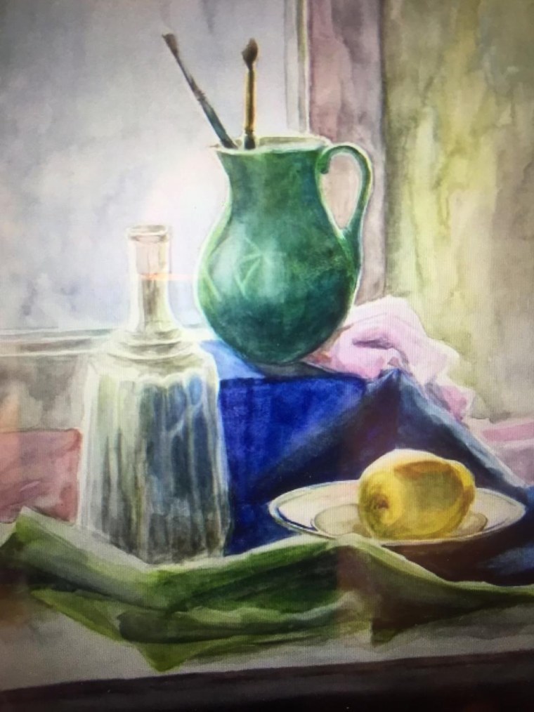 Натюрморт в контражуре акварель