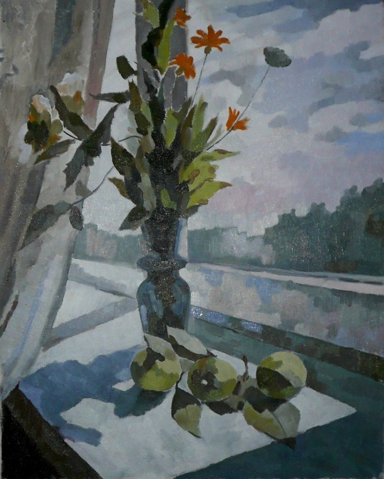 Натюрморт в контражуре гуашь