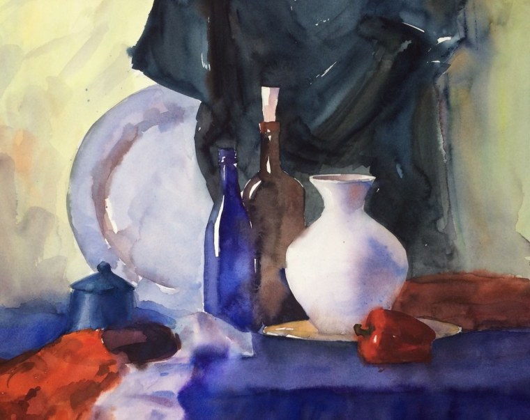 Натюрморт акварель Академия художеств Коврижкин