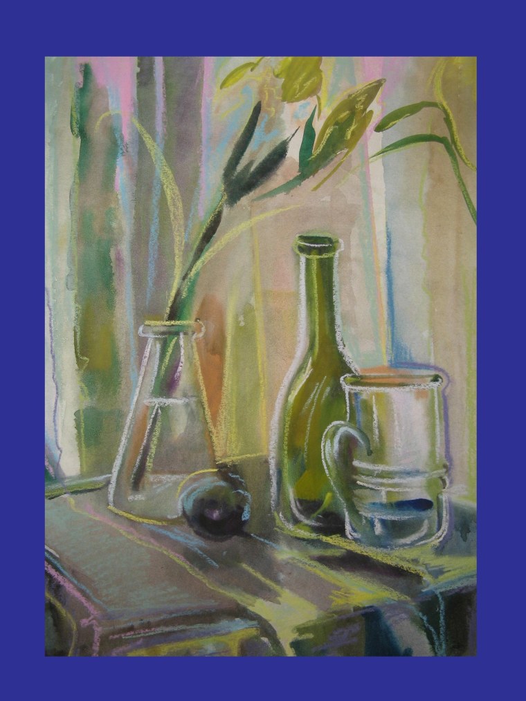 Натюрморт со стеклом живопись