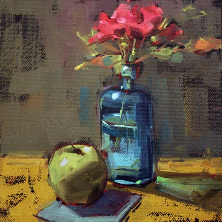 Натюрморт в контражуре акварель