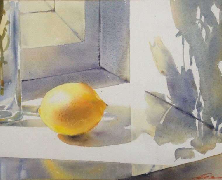 Контражур в живописи натюрморт акварель