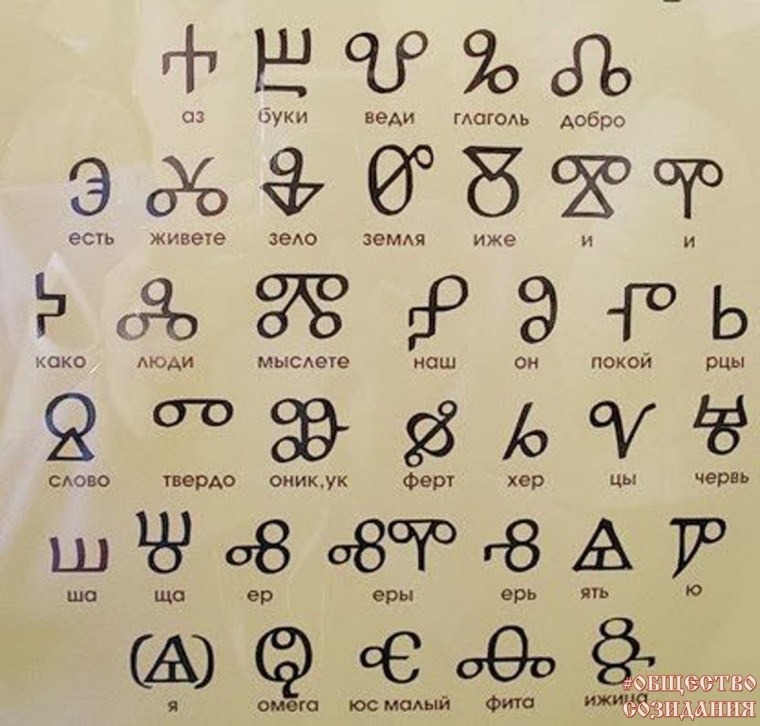 Славянская Азбука глаголица