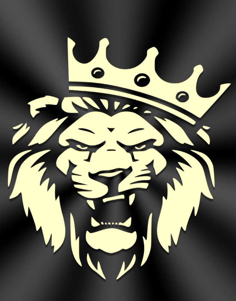 Наклейка Лев с короной на авто