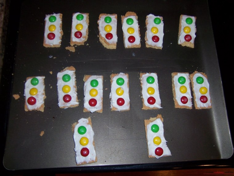 Пряник в виде светофора