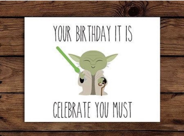 Открытка с днем рождения в стиле Звездных войн