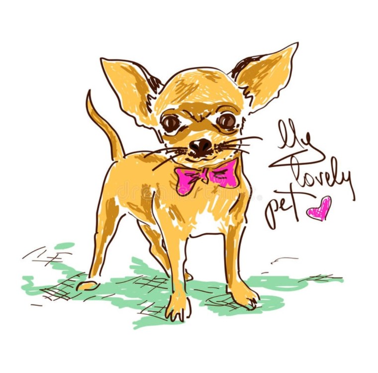 Той-терьер в мультяшном стиле