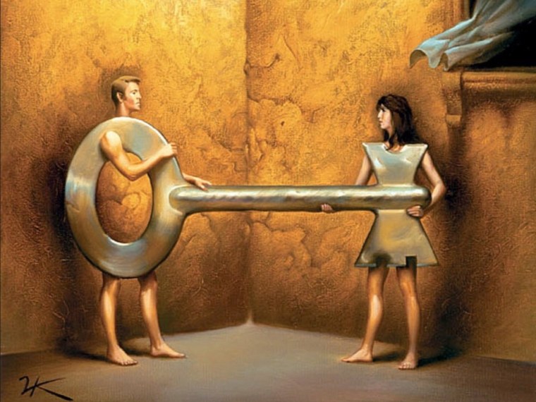 Сюрреализм мужчина и женщина