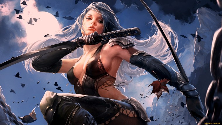 Фэнтези девушка с мечом