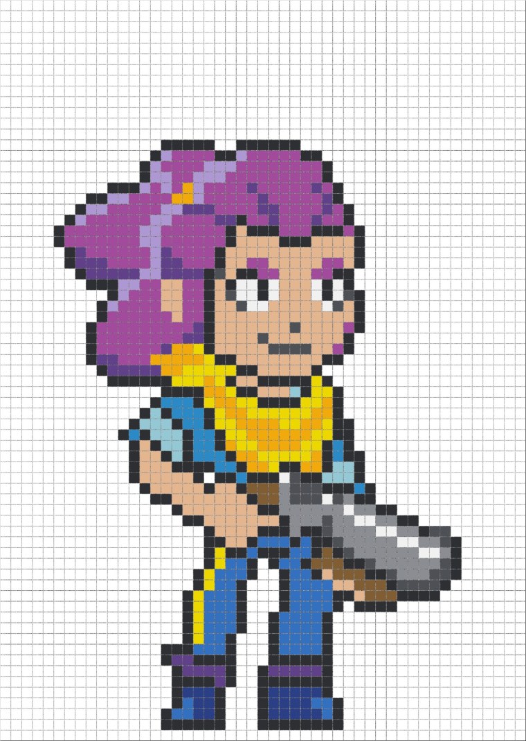 Браво старс по клеточкам Шелли