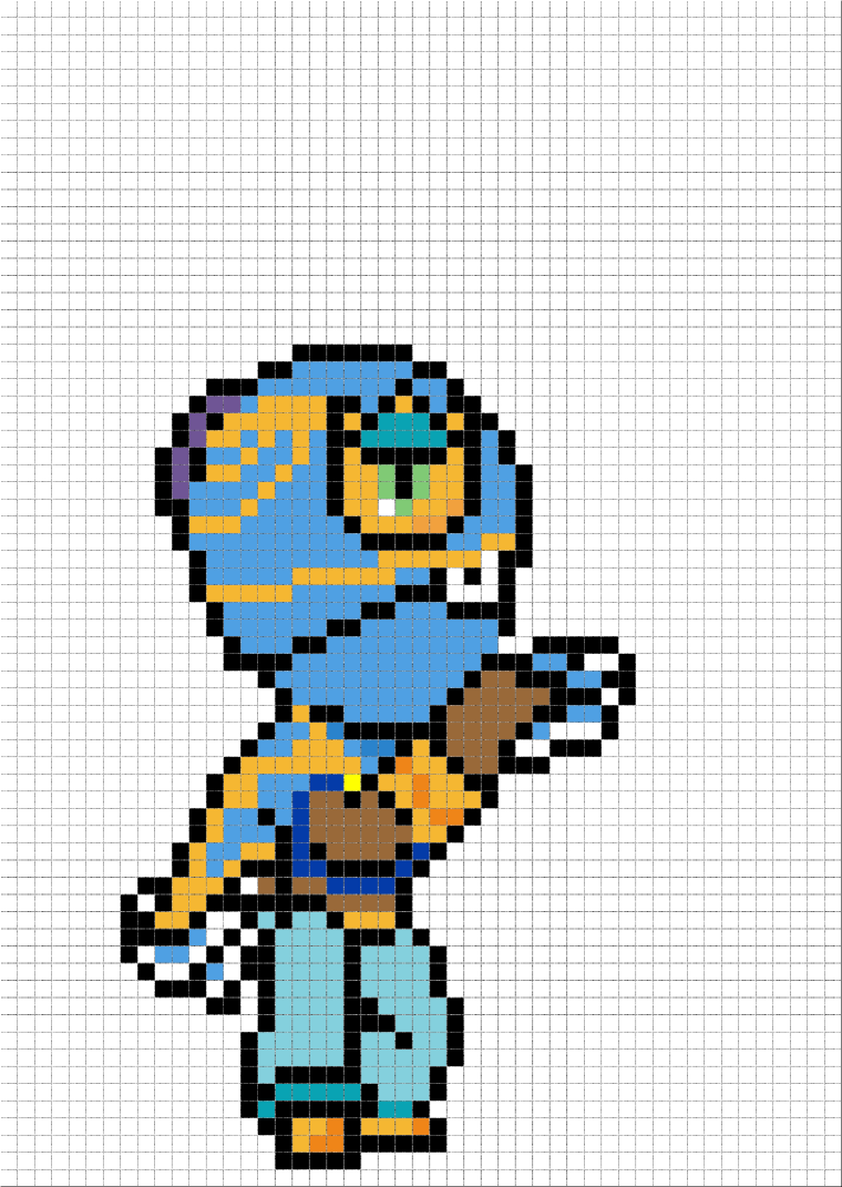 Леон БРАВЛ старс по клеточкам