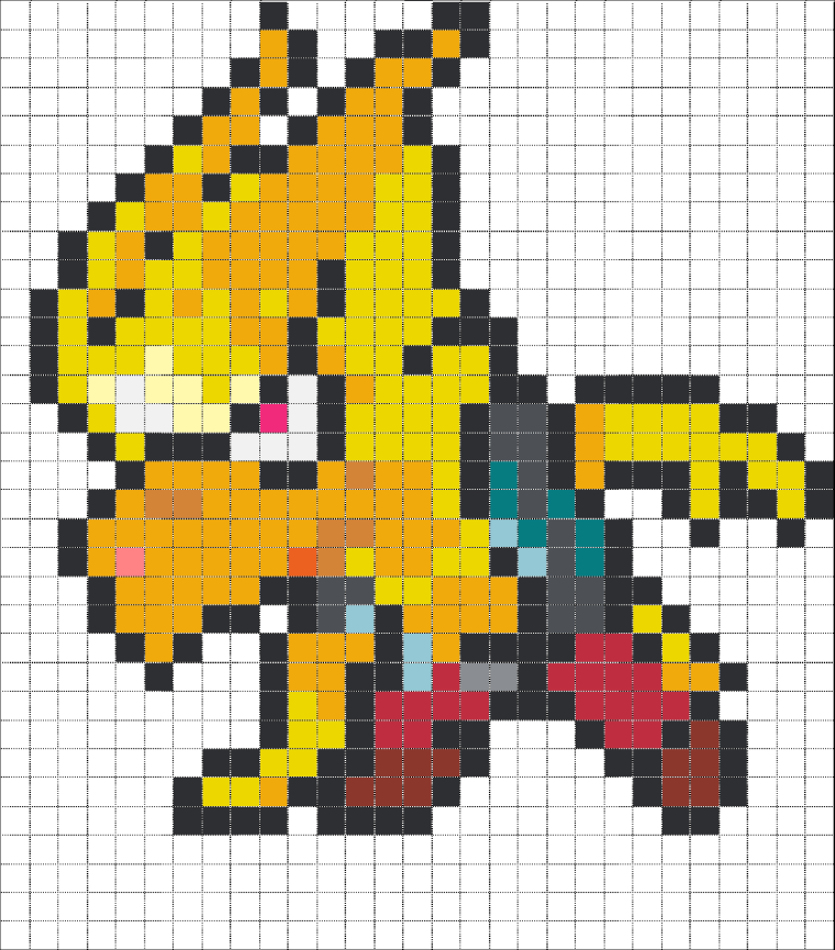 Бравлеры по клеточкам в тетради