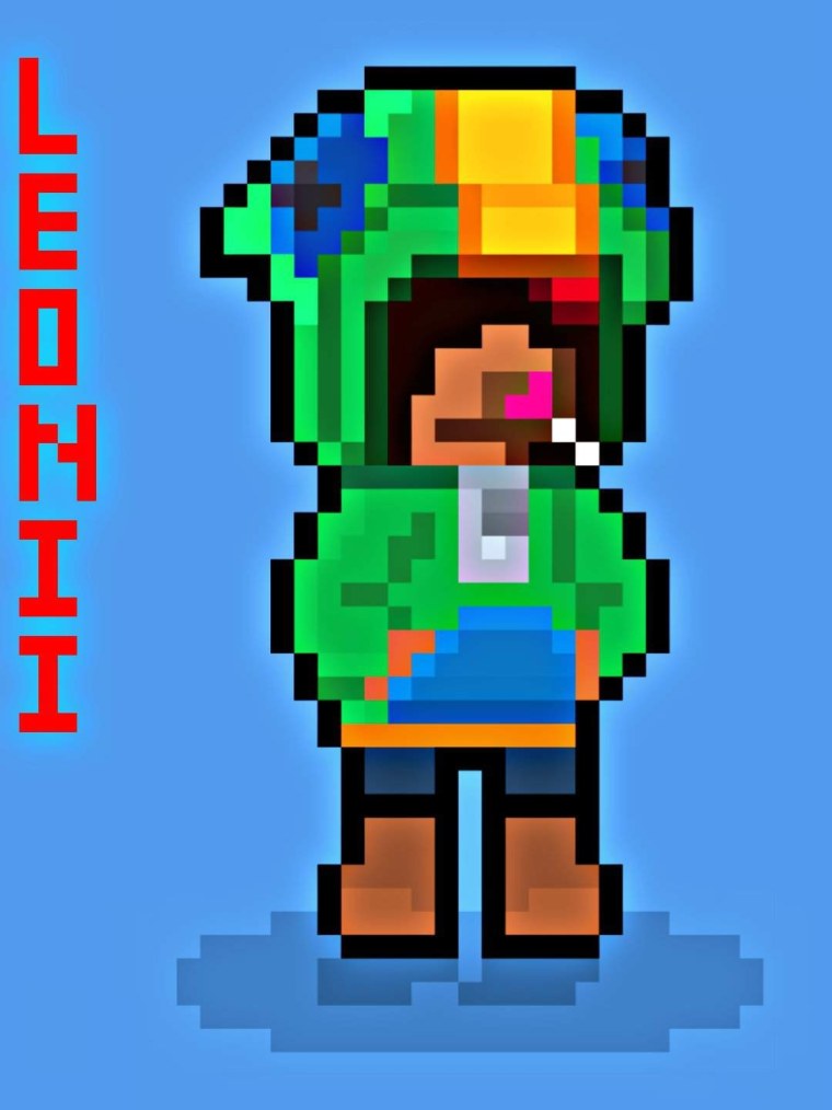 Pixel Леон из БРАВЛ старс