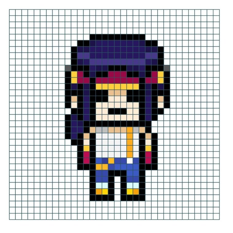 Кукла пиксель арт