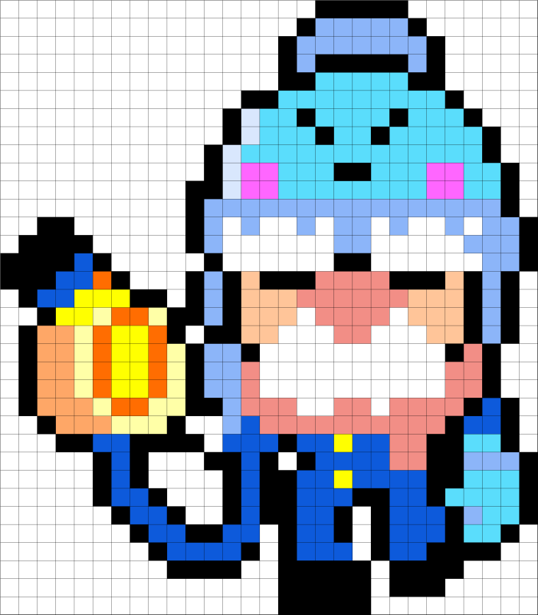 Рисунки по клеточкам Brawl Stars