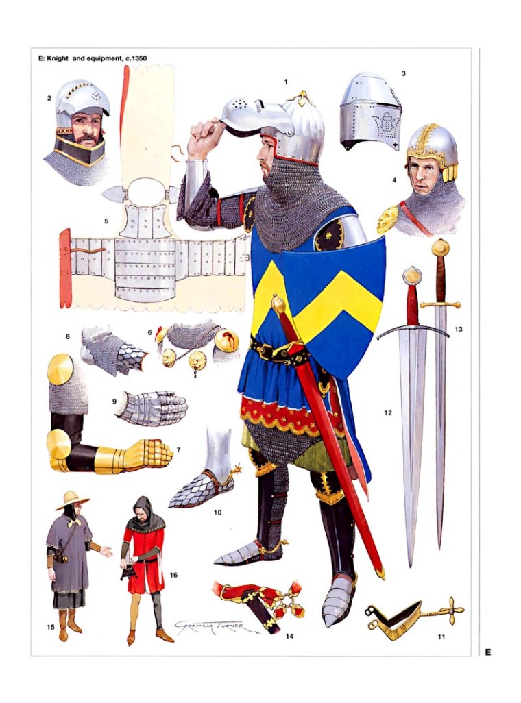 Доспехи средневекового рыцаря вид сзади