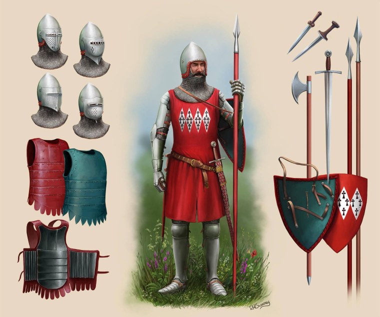Рыцарские доспехи средневековья схема