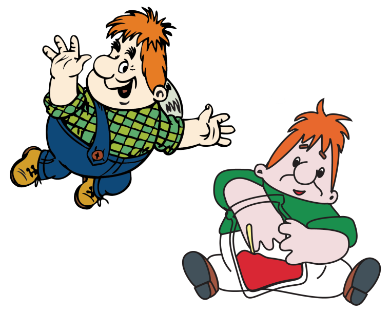 Герои мультфильма Карлсон который живет на крыше