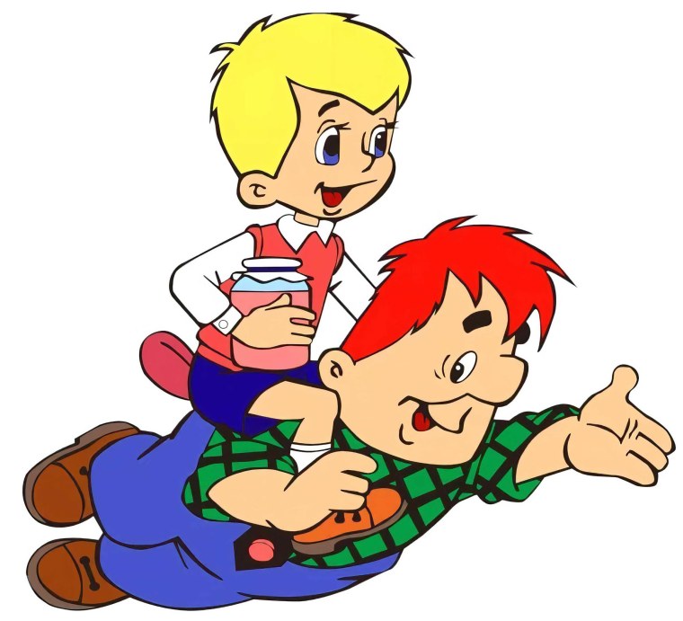 Вышивка крестом малыш и Карлсон