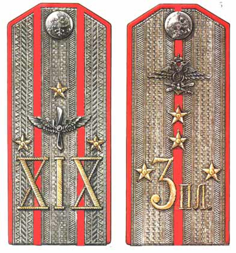 Эполеты в царской армии до 1917 года