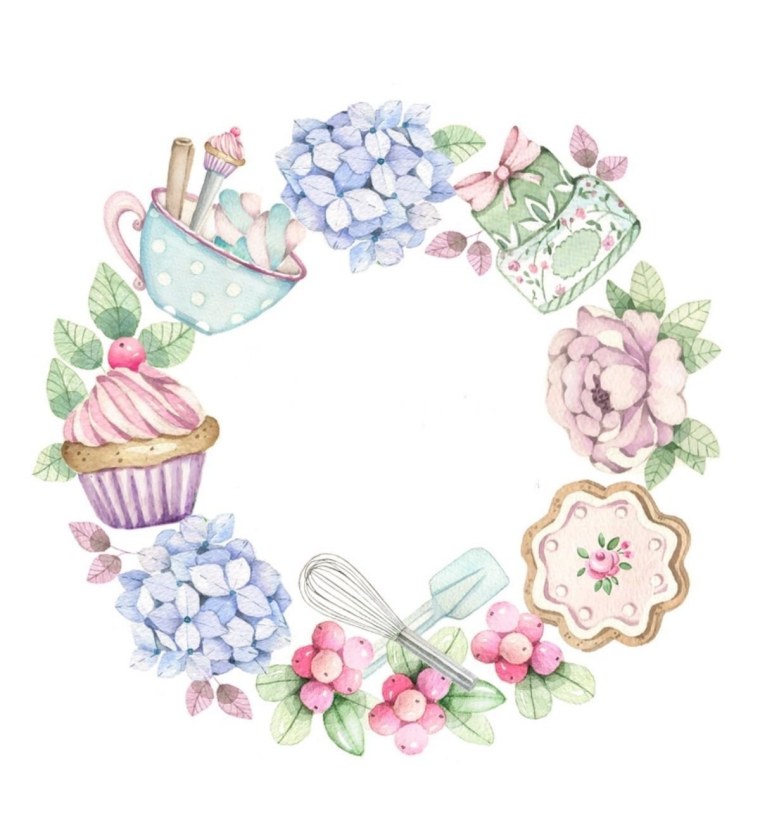 Логотип кондитерской акварель