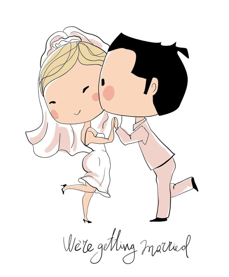 Мультяшные молодожены