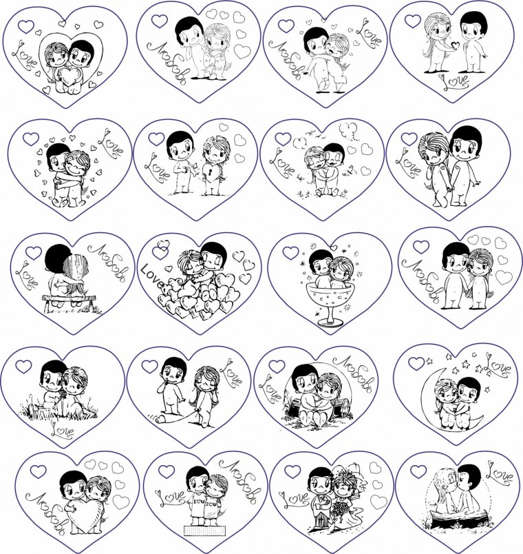 Трафарет лав из