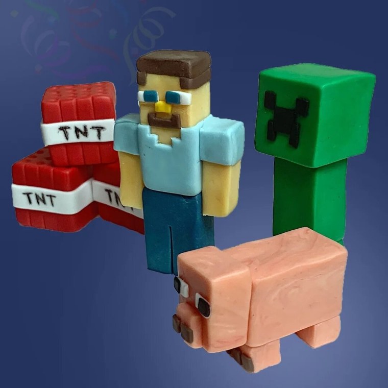 Фигурки из МАЙНКРАФТА из мастики