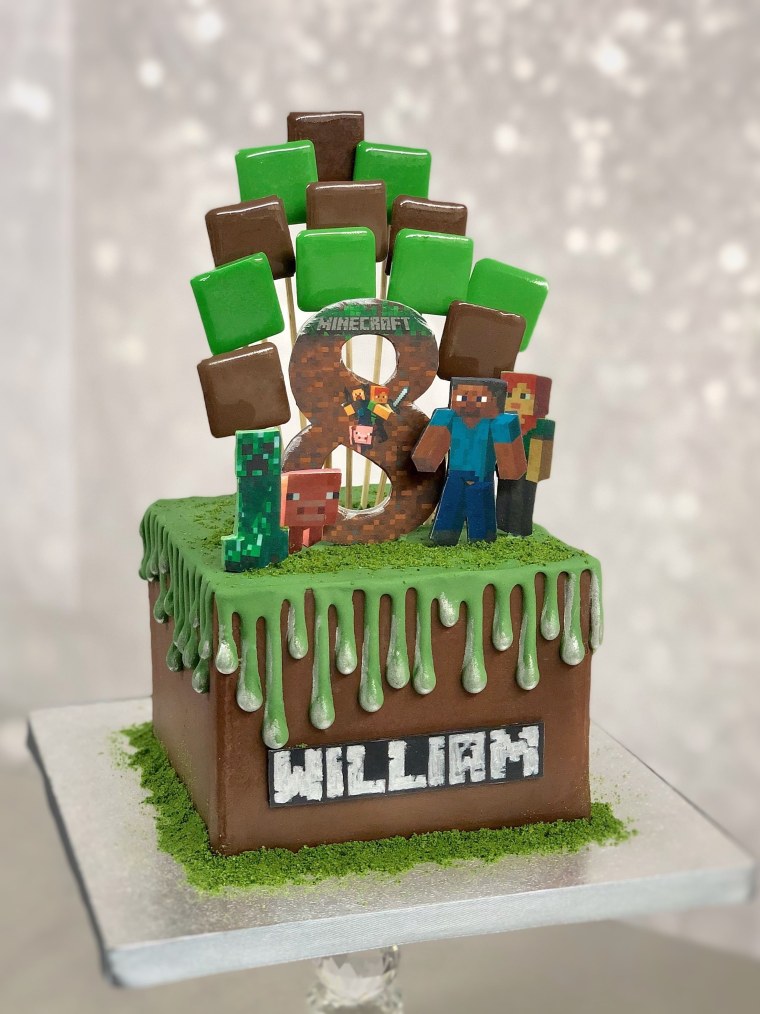 Майнкрафт торт без мастики мальчику 6