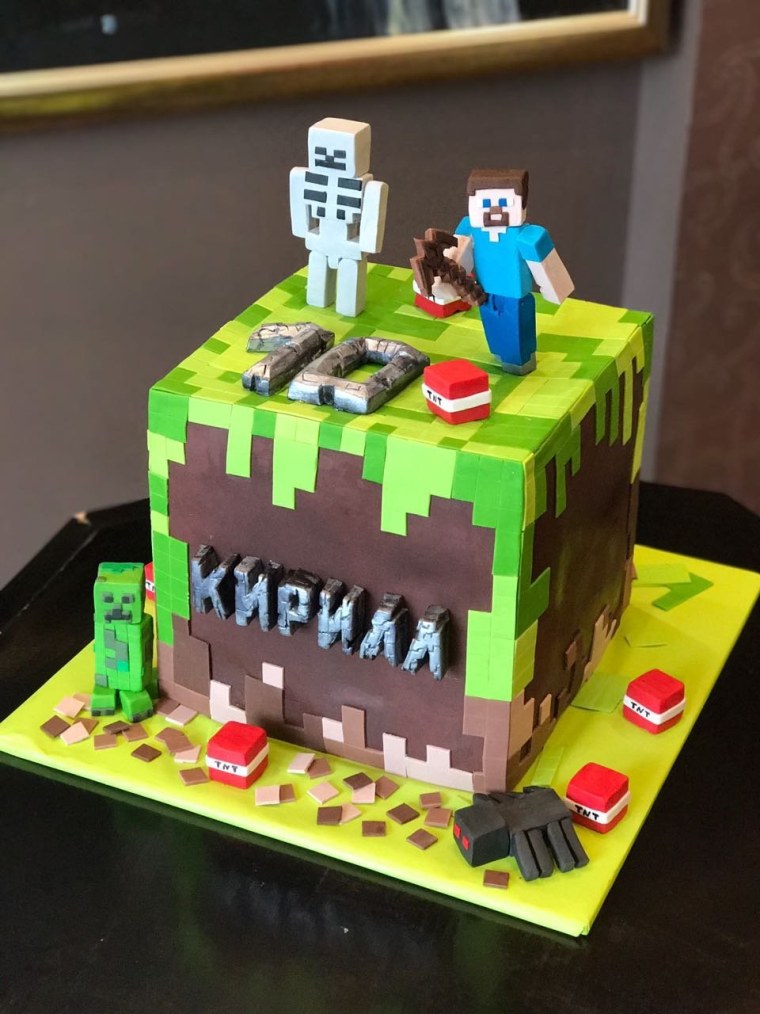 Торт maincraft на день рождения мальчику