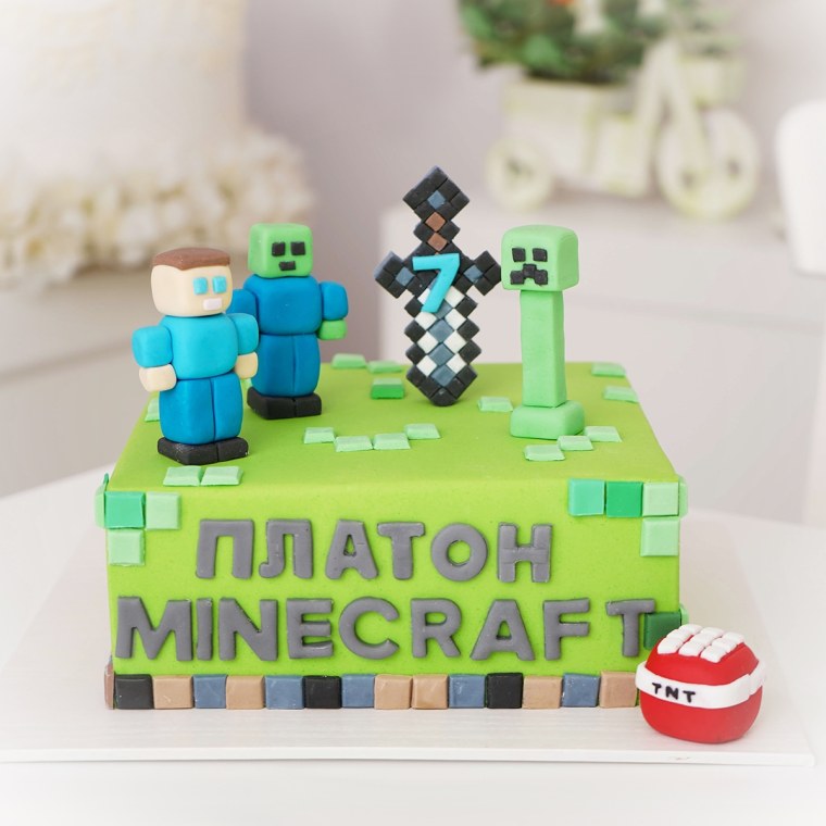Майнкрафт персонажи на торт 10