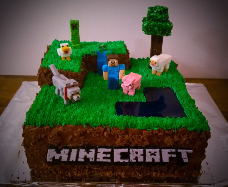 Торт майнкрафт на день рождения мальчику 10 лет