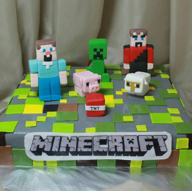 Фигурки майнкрафт для торта