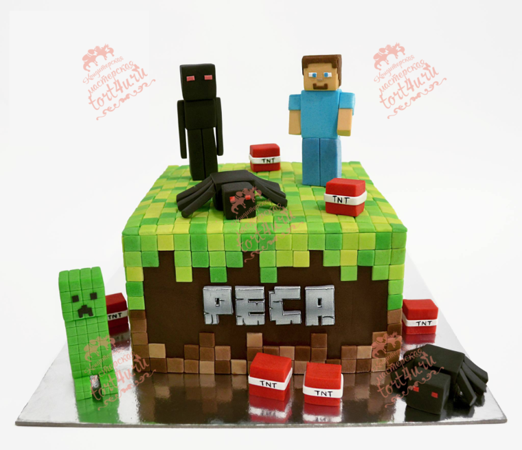 Фигурки из МАЙНКРАФТА на торт