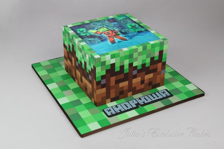 Торт майнкрафт