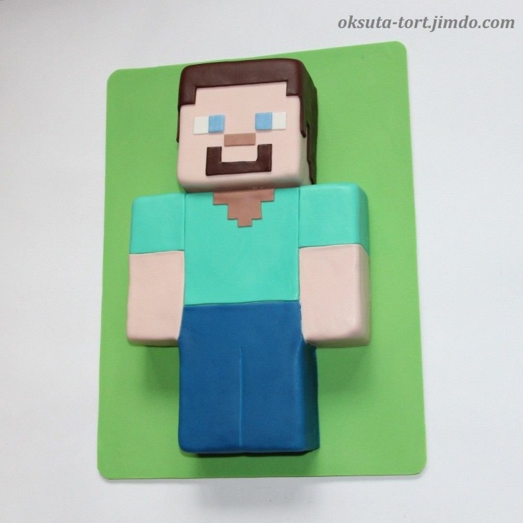 Стив из МАЙНКРАФТА из пластилина