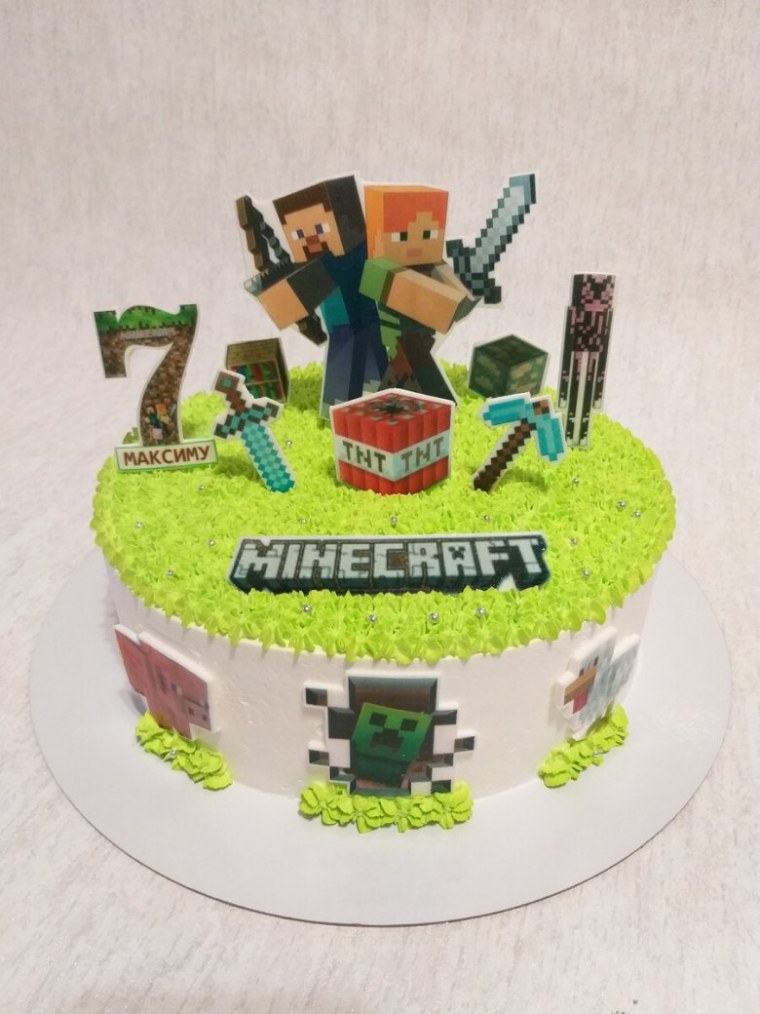 Торт майнкрафт