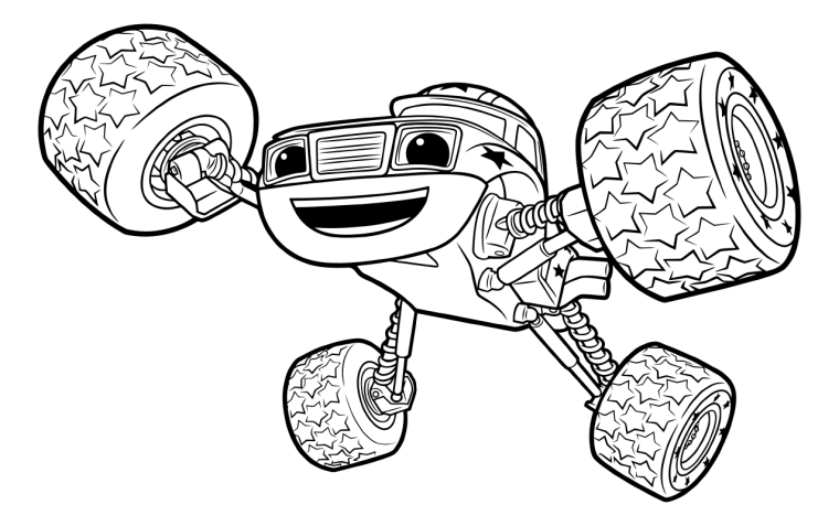 Раскраска Вспыш и чудо машинки Смельчак