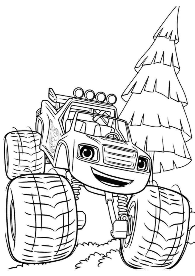 Раскраска монстр трак Вспыш