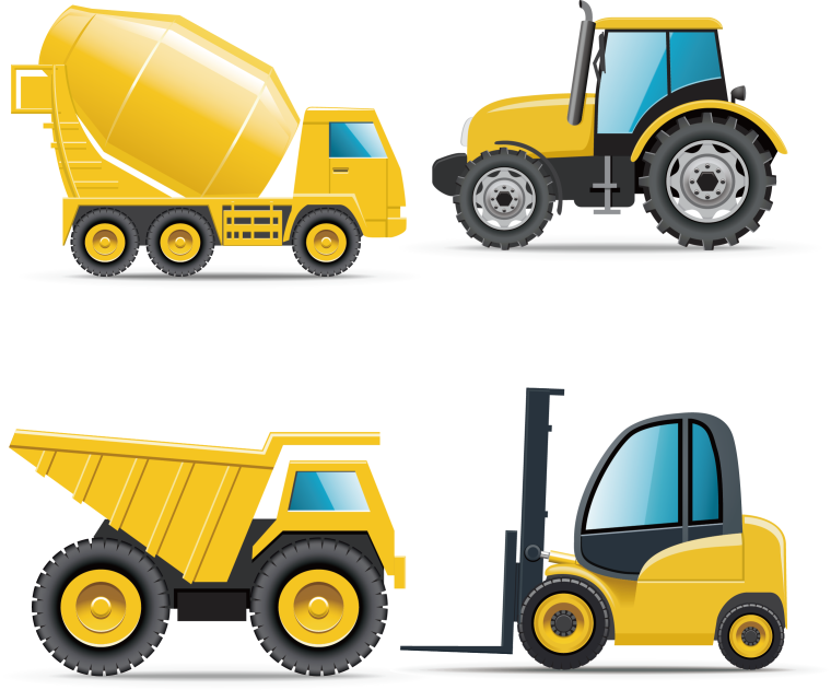 Бетономешалка вектор сбоку