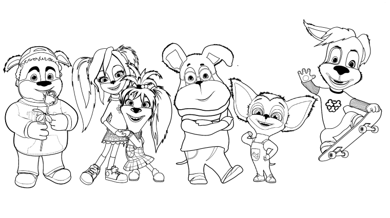 Раскраска "Барбоскины "