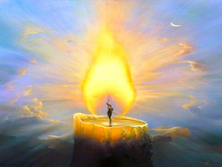 Вышивка крестом свеча