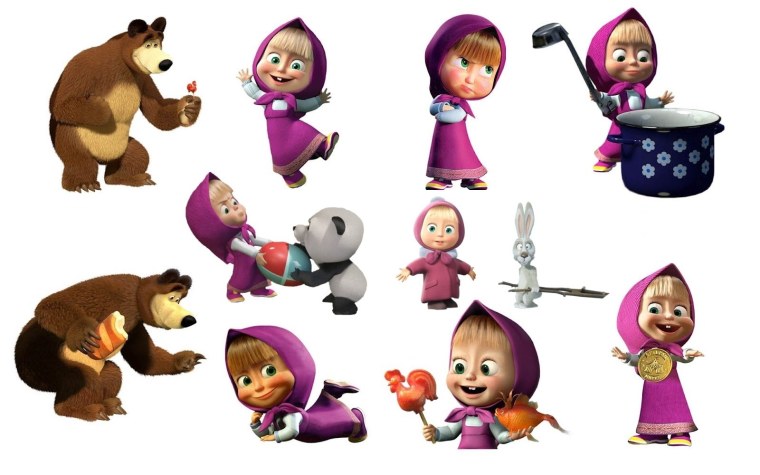 Маша и медведь герои Маша