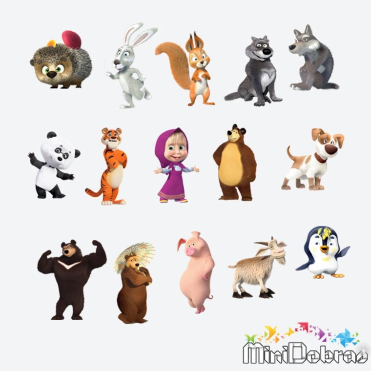 Маша и медведь герои