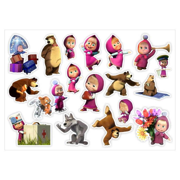 Герои мультфильма Маша и медведь