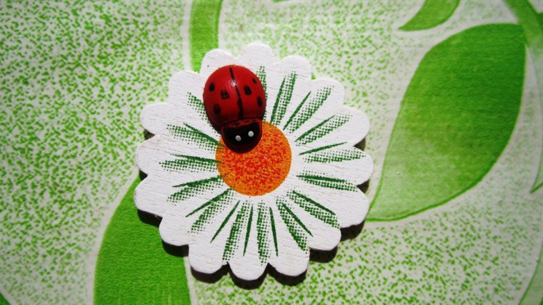 Декор Божья коровка на ромашке, набор