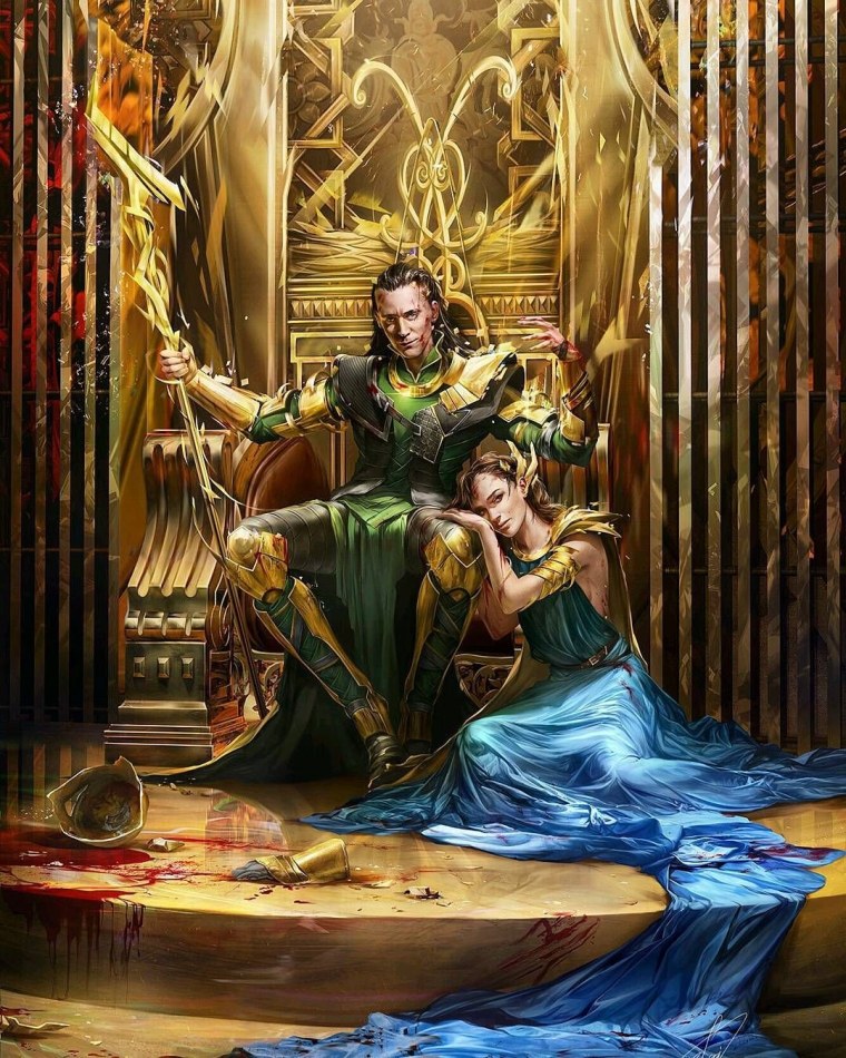 Локи Лафейсон на троне арт